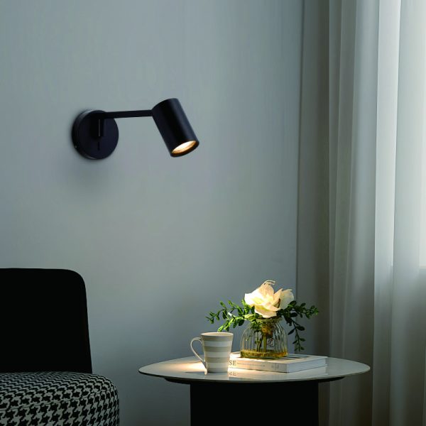 LWA502-BK-GU10 Lamp Modern Bedroom Bedside Reading Light - Image 2
