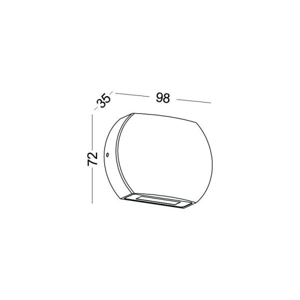 LWA533-BK-6W Outdoor Waterproof Led Wall Light - Image 2