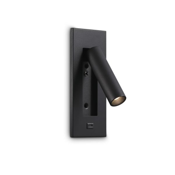 LWA546-BK-3W Modern Bedroom Bedside Reading Light