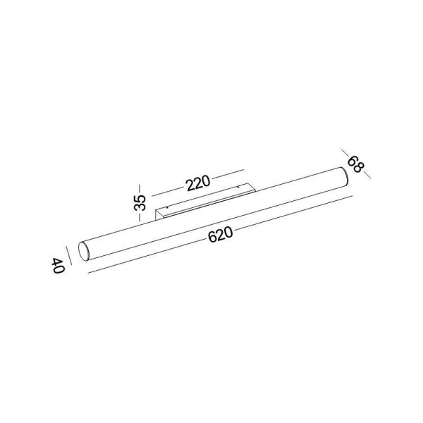 LWA561-BK-8W Modern Style IP44 Led Bathroom Mirror Light - Image 3