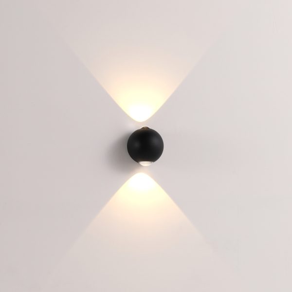 LWA564-BK-2*1W led outdoor wall light