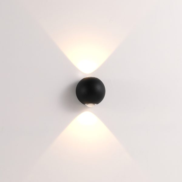 LWA568-BK-2*3W led outdoor wall light