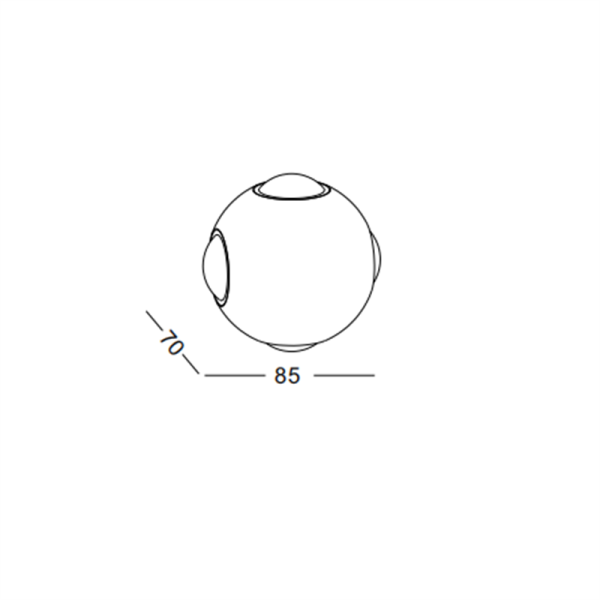 LWA570-BK-4*3W led outdoor wall light - Image 2