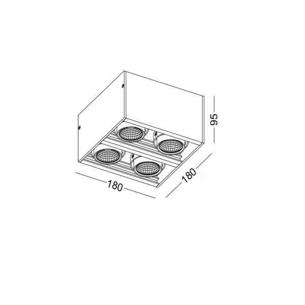 LBL108-4A-WT-4*6W Modern Style Ceiling Surface Led Down Light - Image 2