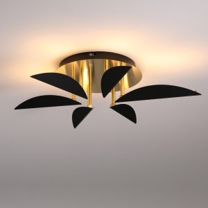 LBL390-GD-22W Steel Leaf Shape Led Ceiling Light