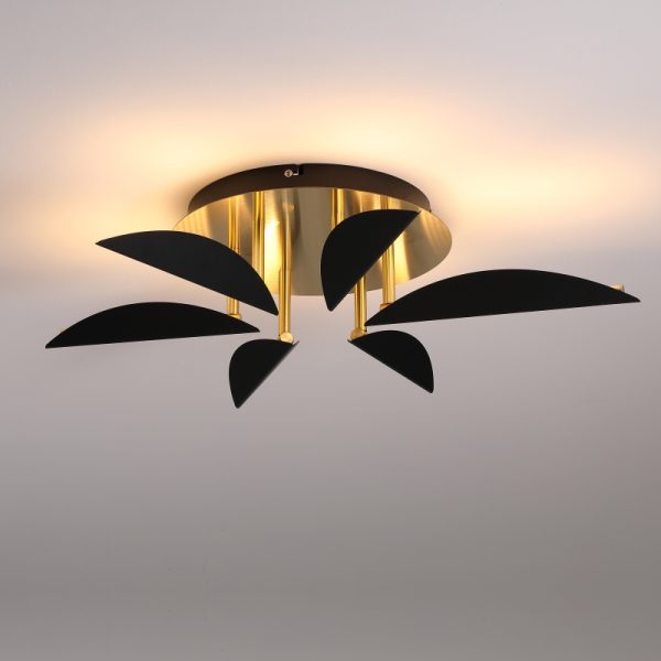 LBL390-GD-22W Steel Leaf Shape Led Ceiling Light