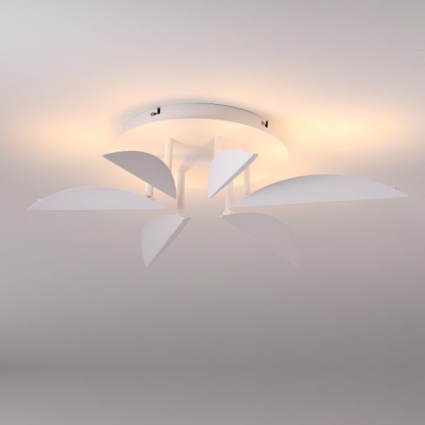 LBL390-WT-22W Steel Leaf Shape Led Ceiling Light
