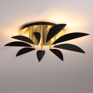 LBL391-GD-40W Steel Leaf Shape Led Ceiling Light
