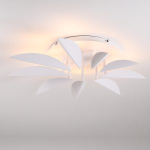 LBL391-WT-40W Steel Leaf Shape Led Ceiling Light
