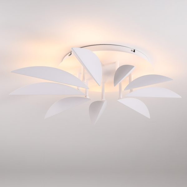 LBL391-WT-40W Steel Leaf Shape Led Ceiling Light