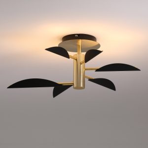 LBL392-GD-22W Steel Leaf Shape Led Ceiling Light