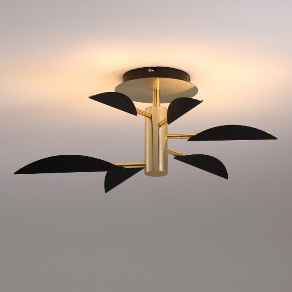 LBL392-GD-22W Steel Leaf Shape Led Ceiling Light