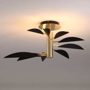 LBL393-GD-40W Steel Leaf Shape Led Ceiling Light