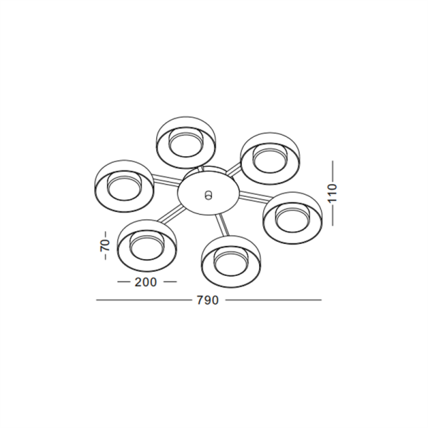 LBL403-CR-60W Bedroom Led Ceiling Light - Image 2