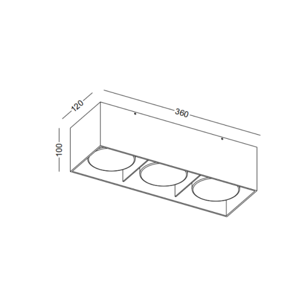LBL384-BK-30W Surface Down Light - Image 2