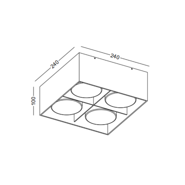 LBL385-BK-40W Surface Down Light - Image 2