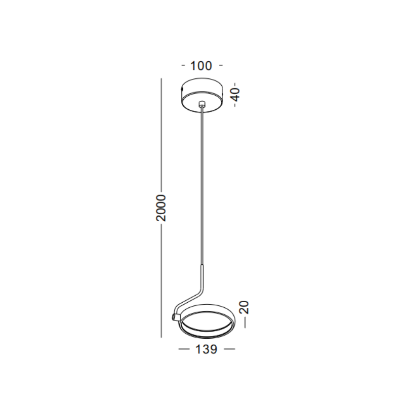 LPL442-BK-6W Pendant Light - Image 2