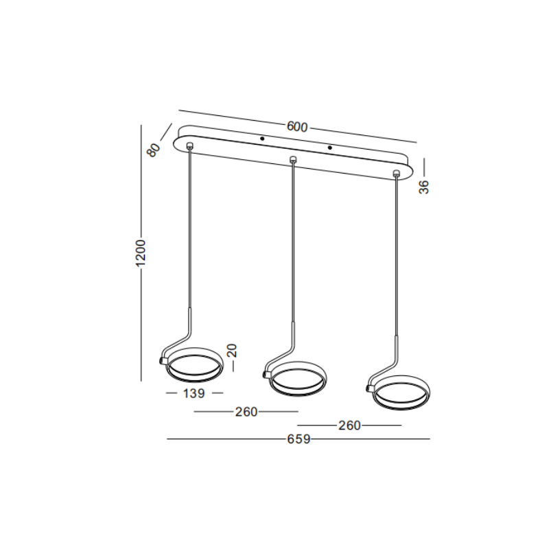 LPL444-WT-18W Pendant Light - Image 2