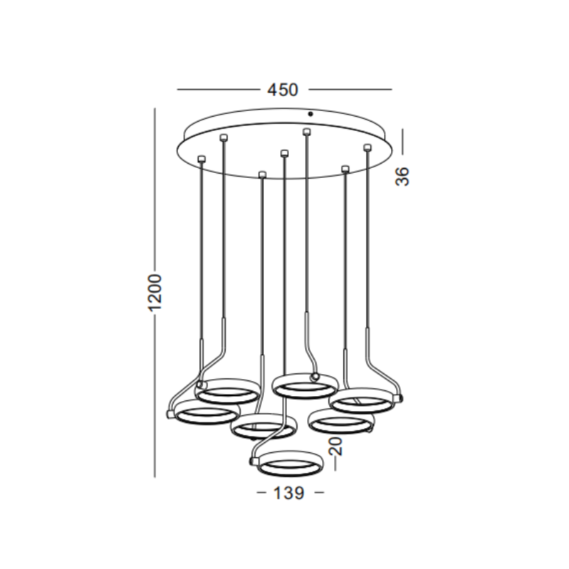 LPL446-WT-42W Pendant Light - Image 2